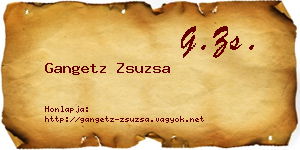 Gangetz Zsuzsa névjegykártya