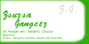 zsuzsa gangetz business card